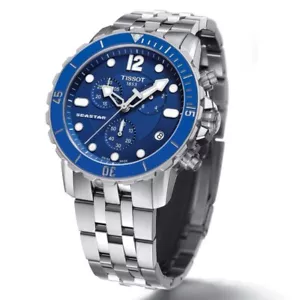 Tissot Seastar Chronograph T0664171104700 Men's Blue Watch PLEASE READ - Picture 1 of 8