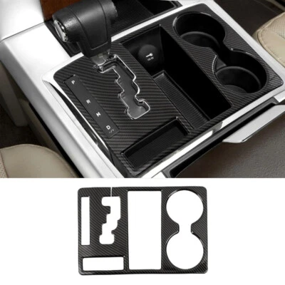 Carbon Fiber Gear Shift Cup Holder Decor Cover Trim For Dodge Ram 1500 2010-2012 Foto 1 de 4