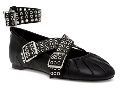 Steve Madden Feminino Bryar Ballet Plano, Preto - Imagem 1 de 3