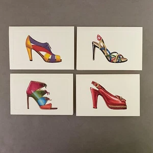 Brandneu in Box Rossi Italien 12 verschiedene Notizkarten & Umschläge - 4 Schuhdesigns - Bild 1 von 20