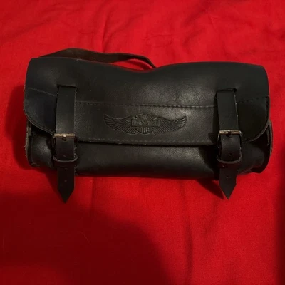 Harley Davidson winged Bar & Shield front fork tool bag pouch - Image 1 of 2