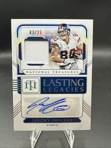 Jeremy Shockey 2024 National Treasures Lasting Legacies parche automático SSP #ed/25!! - Imagen 1 de 4