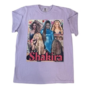 Shakira Collage Graphic T-Shirt Unisex Purple Music Lover Tee Concert Wear Wolfp - Picture 1 of 3