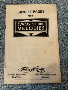 Folleto de muestra de melodías de escuela dominical de 1914 Tullar-Meredith Co Hymnal - Imagen 1 de 7