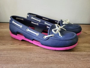 Crocs Beach Line Boot Damen blau und fusia Halbschuhe mit Mokassin-Design 9 - Bild 1 von 7