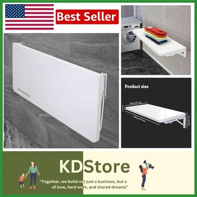 Heavy-Duty Wall-Mounted Folding Table for Laundry & Kitchen - Image 1 of 4