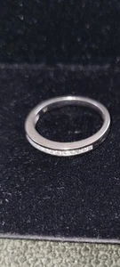 9KT White Gold Wedding Ring, With 13 Diamonds, Full UK Hallmarks Size M - Picture 1 of 7