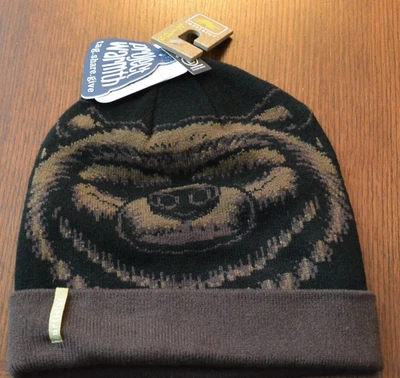 NUEVO CON ETIQUETAS Piel de Tortuga Niños Jóvenes Gorro Gráfico Oso Negro Marrón Acrílico 3-6 años Foto 1 de 4