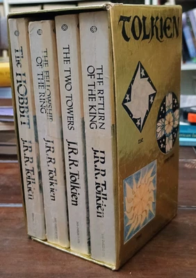 *1975* The Lord Of The Rings Gold Foil 4 Book Box Set - J.R.R. Tolkien - Image 1 of 4
