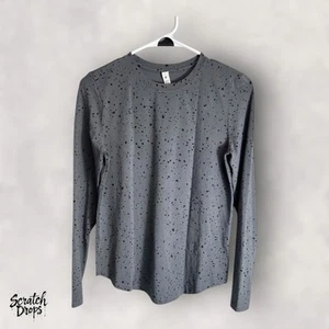 Lululemon Love Langarmshirt Splatter Print weiß leichtes Oberteil Gr. 2 - Bild 1 von 6