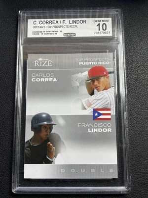 Carlos Correa/Francisco Lindor 2012 Rize Top Prospects CCG 10 Foto 1 de 2