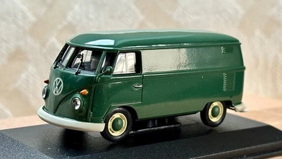 VW VOLKSWAGEN T1 VAN Lieferung Dunkelgrün 1963 MINICHAMPS 430052202 1:43 GRÜN - Bild 1 von 3