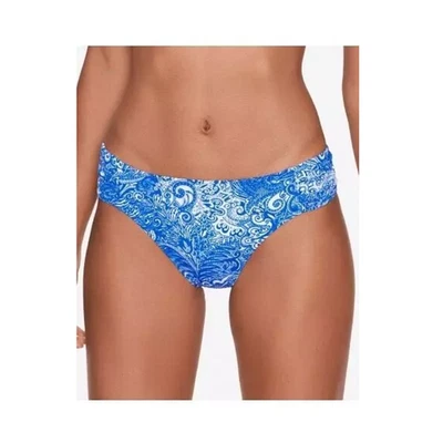 LRL Ralph Lauren Blue Artisanal Woodblock Paisley Hipster Bikini Bottom 14 New - Image 1 of 4