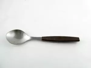 Georg Jensen Denmark Strata Brown Stainless Steel Teaspoon - Picture 1 of 10