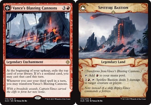 4x NM-Mint, English Regular Vance's Blasting Cannons // Spitfire Bastion Ixalan  - Image 1 of 1