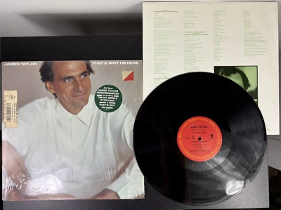 James Taylor That's Why I'm Here Vinyl LP - In Shrink w/ Hype Sticker & Lyric - Image 1 of 4