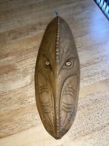 Vintage PNG primitive wooden carved mask