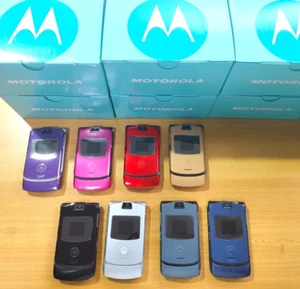 Original Motorola RAZR V3 Flip Mobile Phone Unlocked Cellphone Camera  2G GSM - Picture 1 of 22