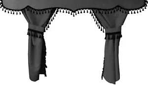Scania R S G P Passform Gardinen Scheibengardinen Grau Schwarz - Bild 1 von 3