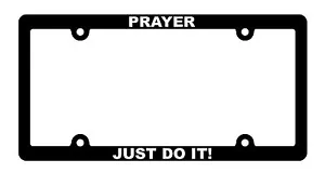 Prayer Just Do It! License plate frame Christian decal - Foto 1 di 1