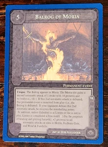 1x Balrog of Moria - Middle Earth MECCG CCG NM-M Rare ( Unlimited ) + Fast Ship! - Picture 1 of 2