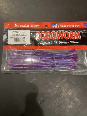Roboworm 6” Straight Tail Qty 10 Aaron’s Morning Dawn - Image 1 of 3