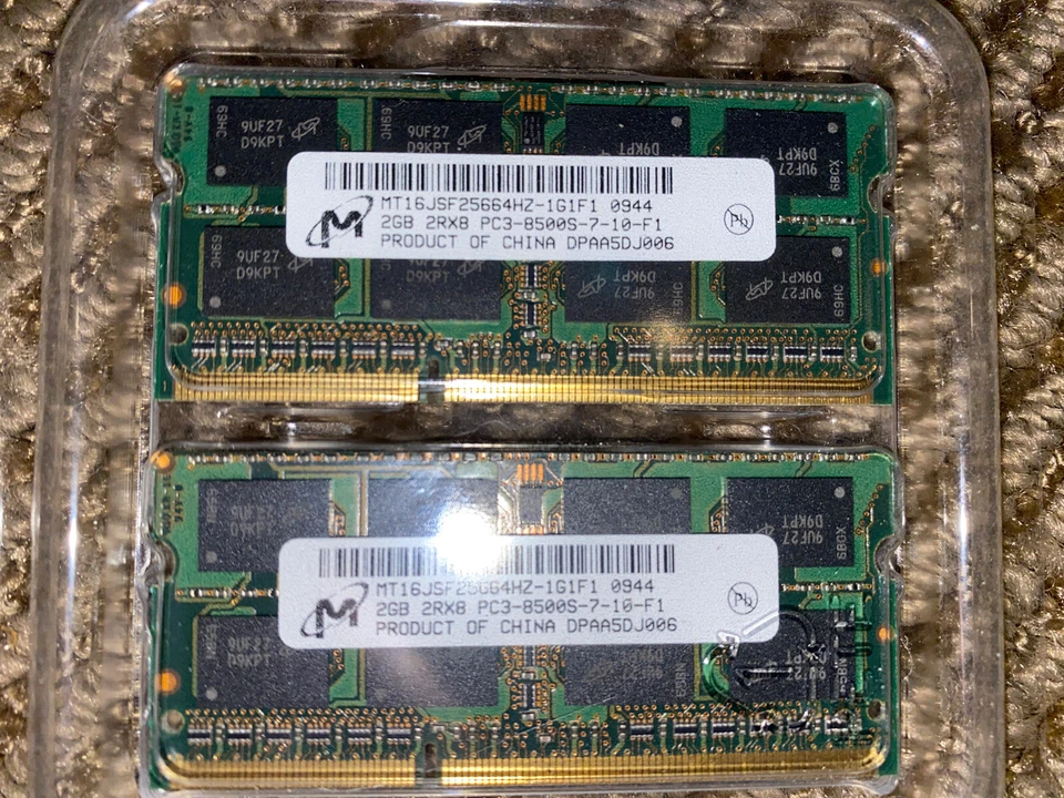 4GB PC3-8500S Apple iMac Memory - 2x 2GB DIMMs - Image 1 of 2