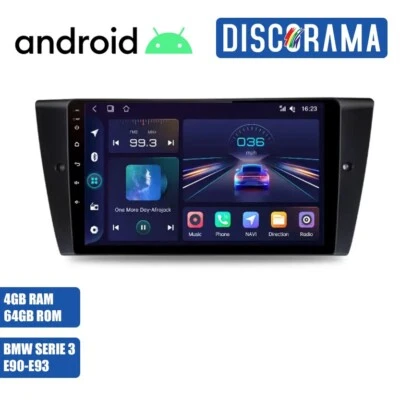 AUTORADIO ANDROID 4/64GB BMW SERIE 3 E90-93 2005+ STEREO AUTO TOUCH 9" WIFI NAVI - Immagine 1 di 4