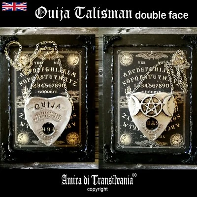 Ouija Board Wicca Witch Talisman Necklace Amulet Pendant Locket Heart Pentagram - Image 1 of 4
