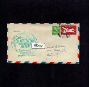 SEATTLE/TACOMA AEROPORTO INTERNAZIONALE 7-9-1949 COPERTINA DEDICA - Foto 1 di 1
