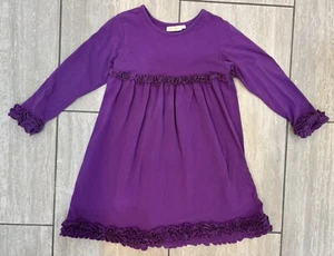 Be Mine Girls Purple Long Sleeve Icing Ruffle Dress Size 6, Cute! - Picture 1 of 14