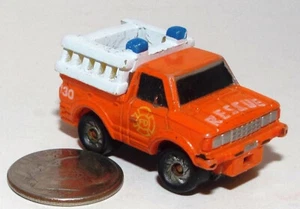 Small Micro Machine Datsun Fire Truck in Orange Marked number 130 # 3 - Picture 1 of 4