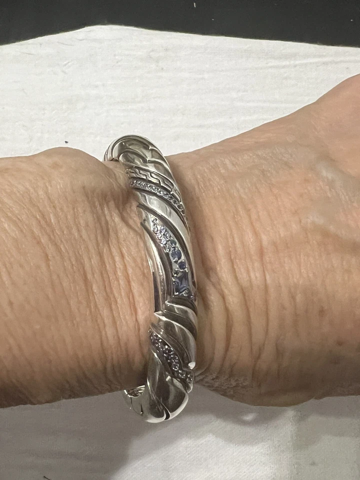 💕Pulsera brazalete de plata de ley John Hardy Lahar Foto 1 de 4