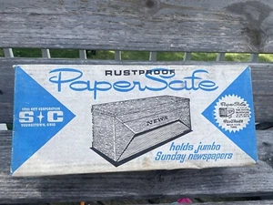 VINTAGE STEEL CITY CORP. - RURAL Papersafe - STANDARD SIZE - Newspaper Holder - Picture 1 of 9