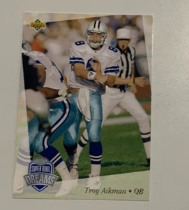 NFL TROY AIKMAN Dallas Cowboys 1993 Upper Deck NFL Experience Trading CARD #34 - Bild 1 von 3