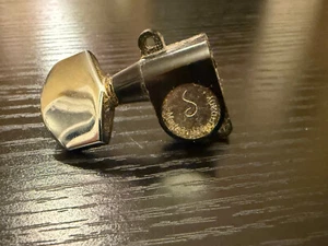 Schaller 1970's M6N tuner 3 x 3 size Treble /Right Side Chrome Single Double tab - Picture 1 of 5