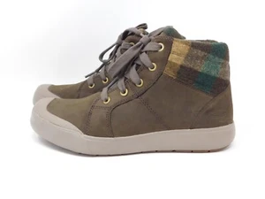 Keen Elena Mid Boots Womens SZ 7.5 Brown Plaid Waterproof Insulated Hiking Shoes - Picture 1 of 10