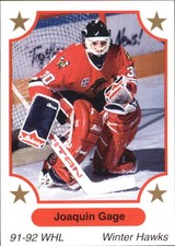 1991-92 7th Innning Sketch WHL #46 Joaquin Gage