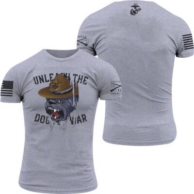 Grunt Style USMC - Dogs Of War T-Shirt - Gray