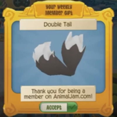 Animal Jam Play Wild Double Tail (QUICK DELIVERY) (Rare) (Description) • 9.99€