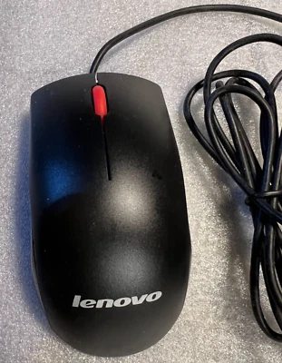 LENOVO WIRED ENHANCED OPTICAL USB MOUSE W/ RED SCROLL - 45J4889 / 45J4888 - Image 1 of 4