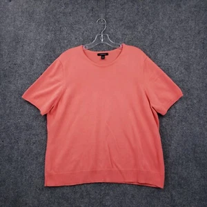 Lands End T Shirt Womens 1X Plus Size Orange Round Neck Top - Picture 1 of 12