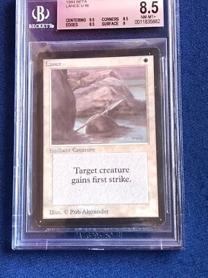 MTG BETA U W Lance BGS 8.5 Quad++ NM-MT+ Original 1993 Edition - Image 1 of 2