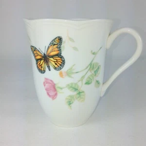 Vajilla Lenox Butterfly Meadow Monarch taza de té taza de café borde festoneado - Imagen 1 de 4