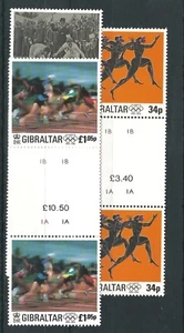GIBRALTAR 1996 sg 776/78 Gutter pairs set MNH Olympic Games - Picture 1 of 1
