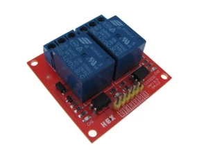 Módulo de placa de relé optoaislado de 2 canales 5VDC terminal de tornillo de pasador de 0,1" - Imagen 1 de 1