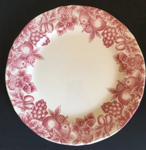 Set of 4 Libbey Tableware ROSE EDEN FRUIT Dinner Plates 10.25" Malaysia New - Picture 1 of 5