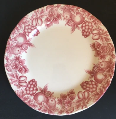 Set of 4 Libbey Tableware ROSE EDEN FRUIT Dinner Plates 10.25" Malaysia New - Image 1 of 4