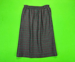 Vintage Alfred Dunner Skirt Women's 10 Plaid Wool Blend Lined Blue/Black/Purple - Picture 1 of 10