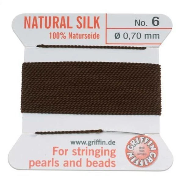 Cordón de abalorios de seda cardado Griffin talla #6 elige el color Foto 1 de 1